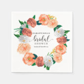 イタリ地中海のアルブルータイルブライダルシャワー スタンダードカクテルナプキン (正面)