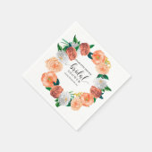 イタリ地中海のアルブルータイルブライダルシャワー スタンダードカクテルナプキン (角)