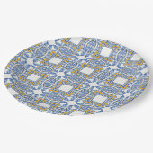 イタリ地中海のアルブルータイルブライダルシャワー ペーパープレート (アングル)