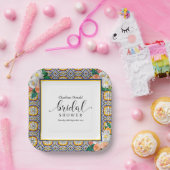 イタリ地中海のアルブルータイルブライダルシャワー ペーパープレート (パーティー)