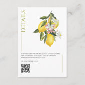 イタリ地中海のア鮮やかレモ結婚ン詳細 エンクロージャーカード (正面)