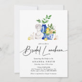 イタリ地中海のタタイルレモンブライダルルンチョン 招待状 (正面)