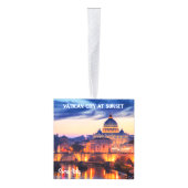 イタリ最高のアの静かな場所 キューブオーナメント (右)