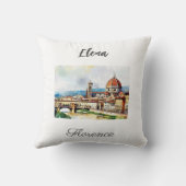 イタリ魅力的アの水絵を描色のフローレンス クッション (裏面)