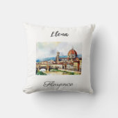 イタリ魅力的アの水絵を描色のフローレンス クッション (正面)