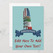 イタロアメリイタリアンカーノパーティの招待状 招待状 (正面/裏面)