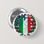 イタロアメリカ合衆国統一された州イタリアンイタリア 缶バッジ (正面&裏面)