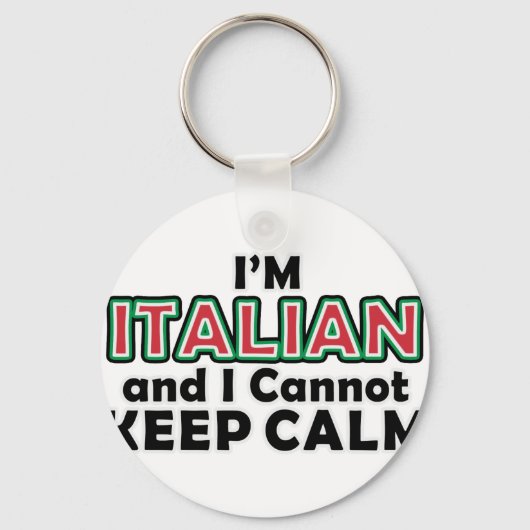イタ保リア人を落ち着ける キーホルダー (正面)