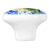 イタ地中海のリアシシリア青瓦とレモン  セラミックノブ (側面)