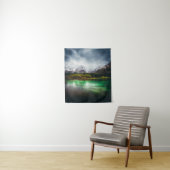 イタ素晴らしリアのフシネ湖での雨の日 タペストリー (インサイチュ)