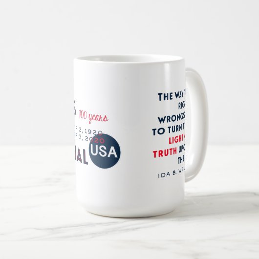 イダ・B・ウェルズ女性投票100周年 コーヒーマグカップ (正面右)