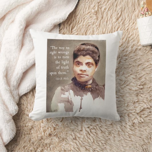 イダBウェルズと「真理」引用文 クッション (ブランケット)