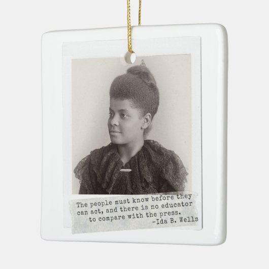 イダB.ウェルズ引用文素晴らし – 黒人女性の歴史 セラミックオーナメント (左)
