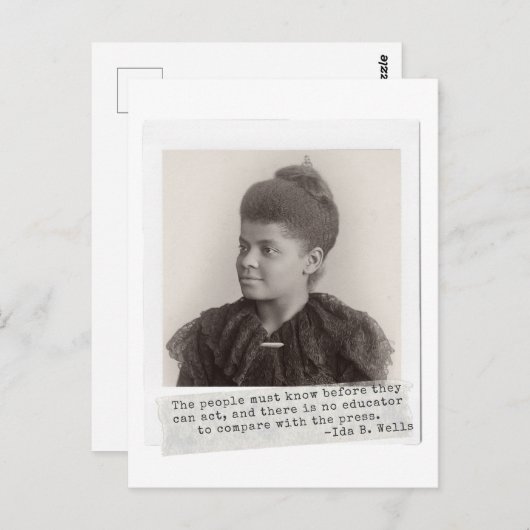 イダB.ウェルズ引用文素晴らし – 黒人女性の歴史 ポストカード (正面/裏面)