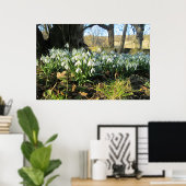 イチイの木の下の雪パーソナライズされた- ポスター (ホームオフィス)