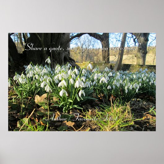 イチイの木の下の雪パーソナライズされた- ポスター