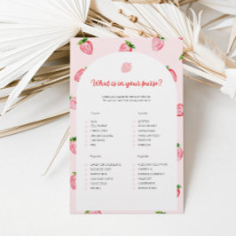 イチゴあなたの財布の赤ちゃんシャワーゲームの中にあるものを