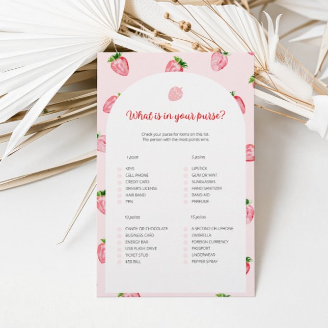 イチゴあなたの財布の赤ちゃんシャワーゲームの中にあるものを (クリエイターアップロード済み)