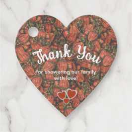 イチゴありがとうベビーシャワーメッセージカード フェイバータグ