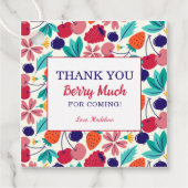 イチゴありがとうベリーマジョーベビーシャワー フェイバータグ (正面)