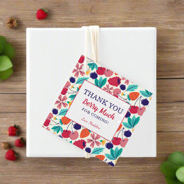 イチゴありがとうベリーマジョーベビーシャワー フェイバータグ