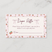 イチゴおむつラッフルサマーベビーシャワー エンクロージャーカード (正面)