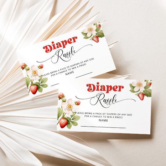 イチゴおむつラッフルチケット エンクロージャーカード