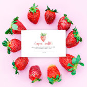 イチゴおむつラッフルベビーシャワー エンクロージャーカード