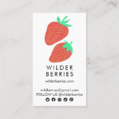 イチゴおもしろいフルーツ農家栄養士ベリー 名刺 (裏面)