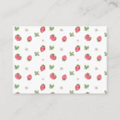 イチゴかわいい赤ちゃんシャワー本ベビー エンクロージャーカード (裏面)