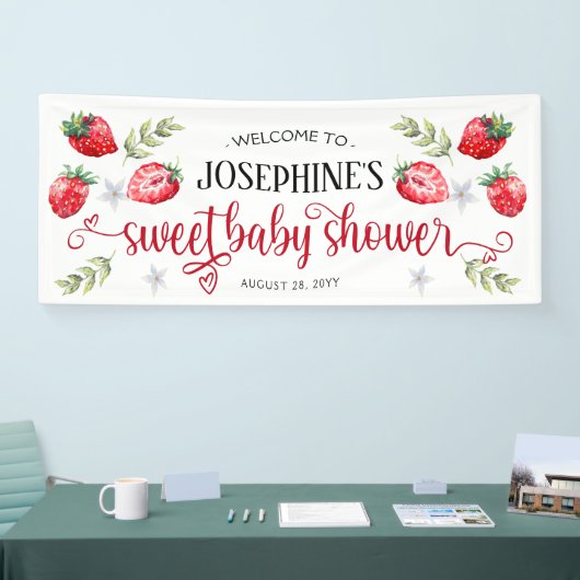 イチゴかわいらしフルーツ「甘い赤ちゃんシャワー」 横断幕 (トレードショー)