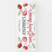 イチゴかわいらしフルーツ「甘い赤ちゃんシャワー」 横断幕 (縦)