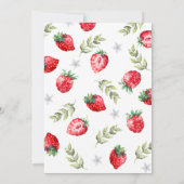 イチゴかわいらしベリースウィート赤ちゃんシャワー 招待状 (裏面)
