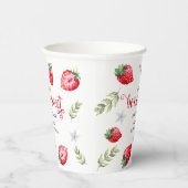 イチゴかわいらしベリースウィート赤ちゃんシャワー 紙コップ (右)