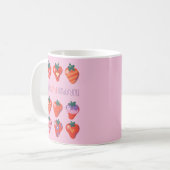 イチゴが好きなベリ図解入りの、写真付きのー コーヒーマグカップ (正面左)