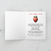 イチゴが溢れ出るボウル 招待状 (内部)