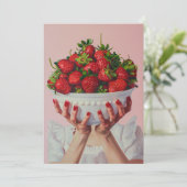 イチゴが溢れ出るボウル 招待状 (スタンド正面)