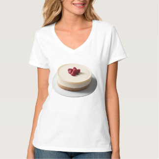 イチゴが美味しいおチーズケーキを頂く Tシャツ