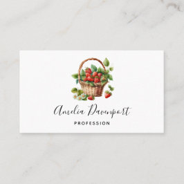 イチゴが詰まったかわいいバスケット 名刺