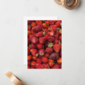 イチゴが閉まる ノートカード (正面/裏面インサイチュ)