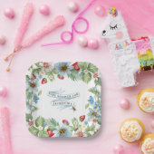 イチゴそうベリー甘い男の赤ちゃんへビーシャワー ペーパープレート (パーティー)