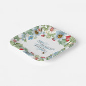 イチゴそうベリー甘い男の赤ちゃんへビーシャワー ペーパープレート (傾斜あり)