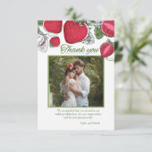 イチゴつる植物写真サンキューカード サンキューカード (スタンド正面)