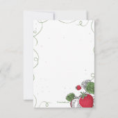 イチゴつる植物写真サンキューカード サンキューカード (裏面)