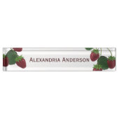 イチゴつる植物机用ネームプレート デスクネームプレート (正面)