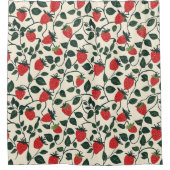 イチゴつる植物模様 シャワーカーテン (正面)