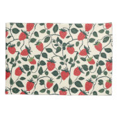 イチゴつる植物模様 枕カバー (裏面)