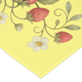 イチゴつる植物（花付き） ショートテーブルランナー (コーナー)