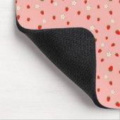 イチゴとお花のデザイン マウスパッド (コーナー)