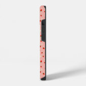 イチゴとお花のデザイン iPhoneケース (左側面)